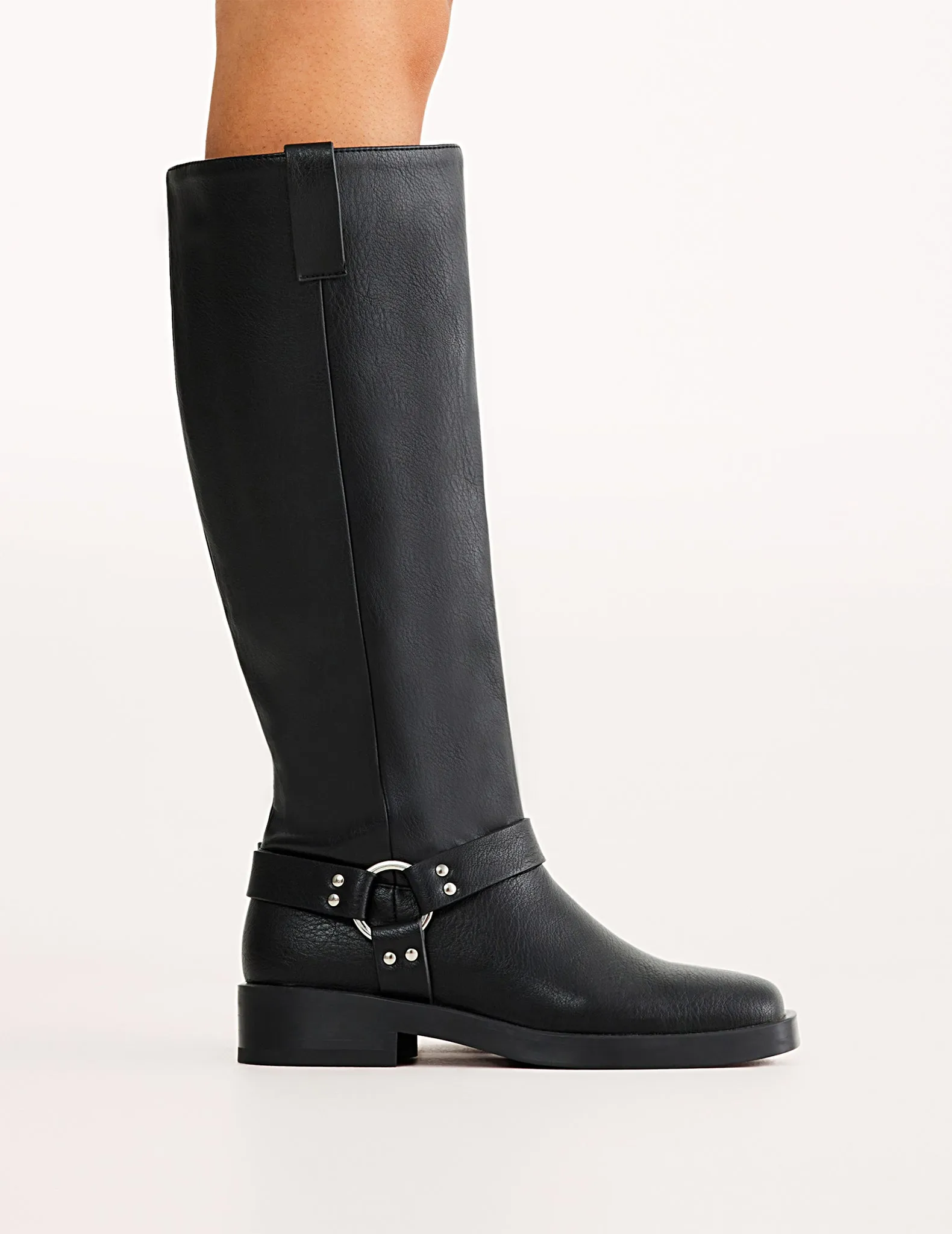 Quinley Tall Black Moto Boot