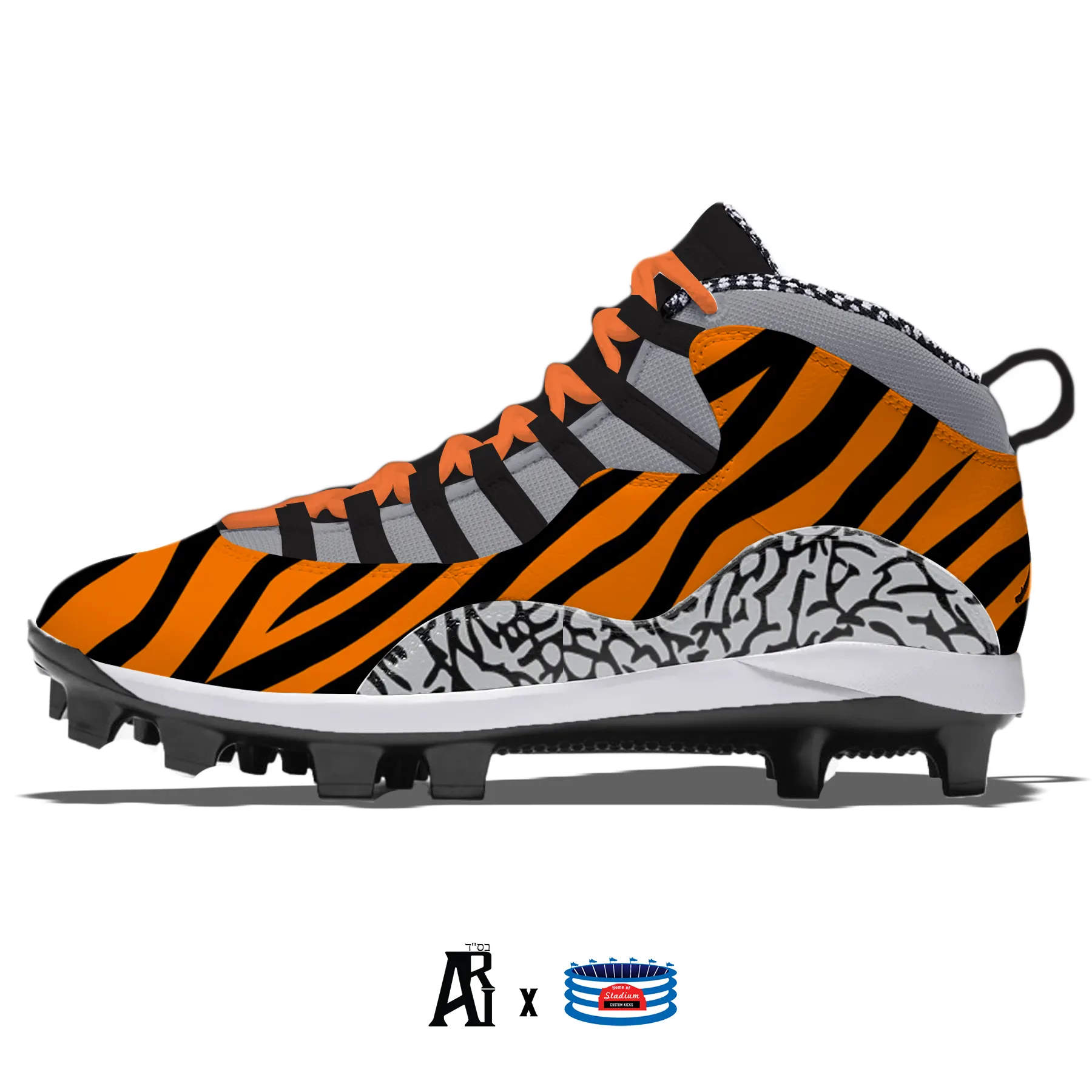 "Jungle” Jordan Retro 10 MCS Baseball Cleats