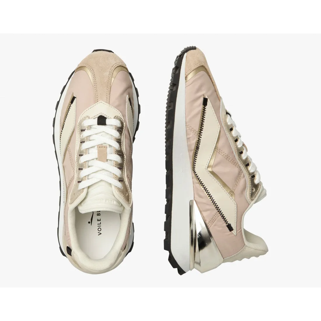 Qwark Spur Woman Beige Platinum Chunky Sneakers