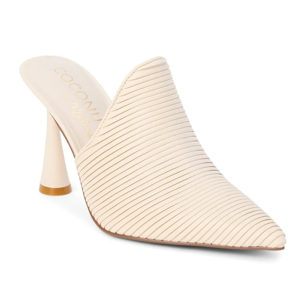 Raina Embossed Pointed Toe Mules