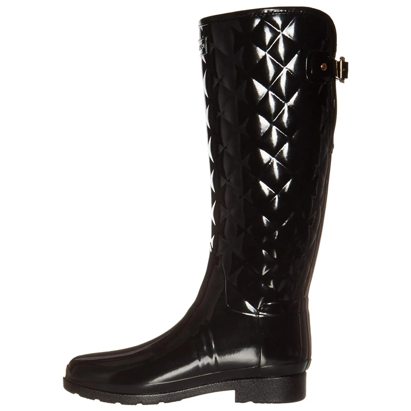 Refined Gloss Quilt Tall Rubber Women's Calf Length Boots - UK 6 - US 8 Women - EU 39