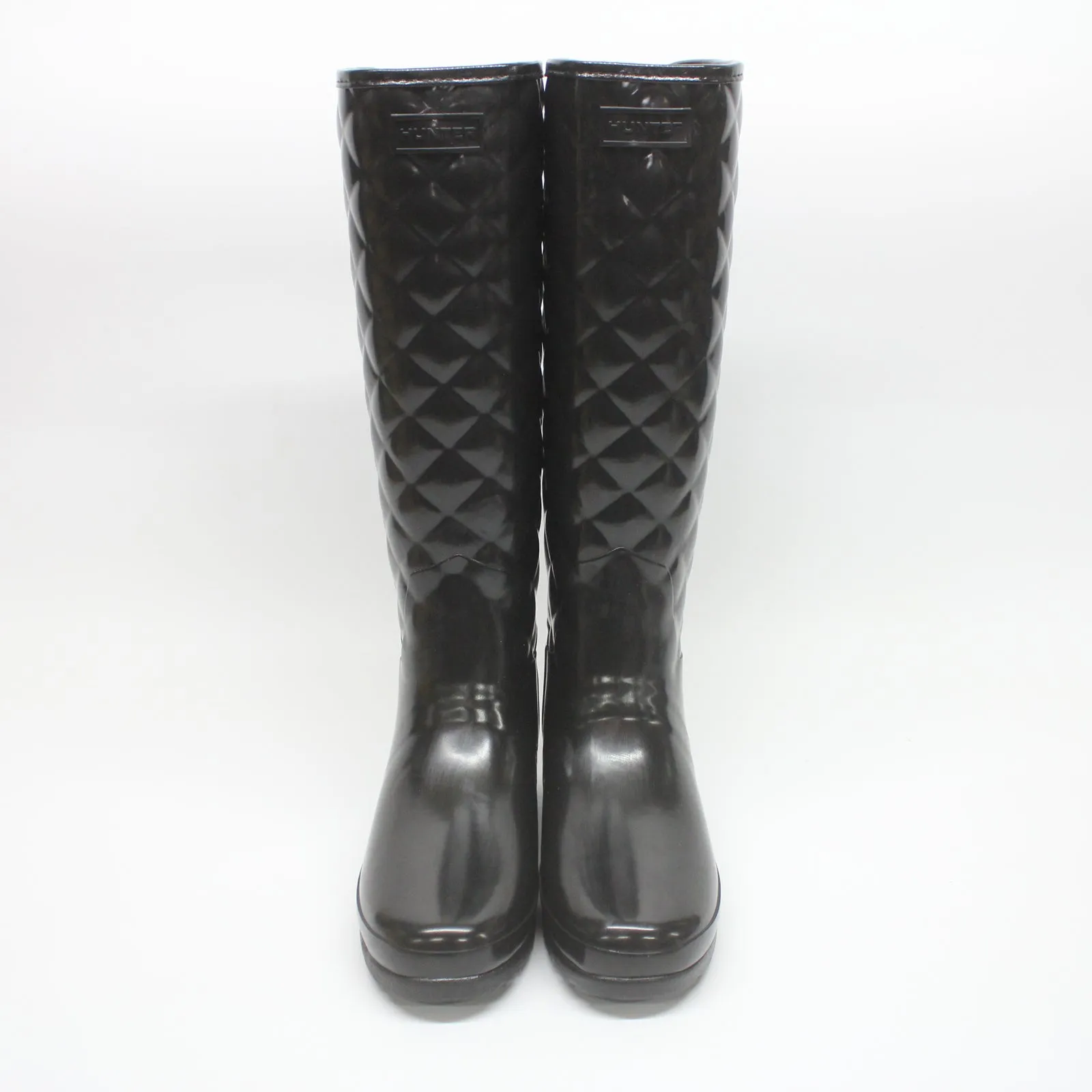 Refined Gloss Quilt Tall Rubber Women's Calf Length Boots - UK 6 - US 8 Women - EU 39