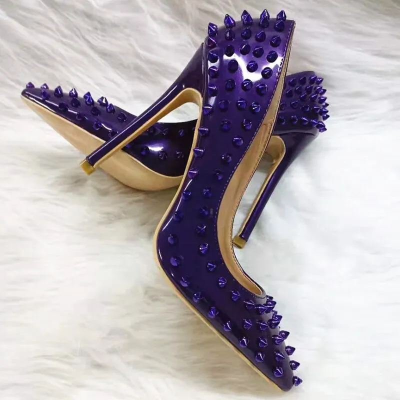 Rivet Studded Party Stiletto Heels