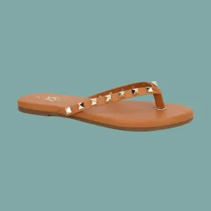 Rivington Sandal - Studded Cognac