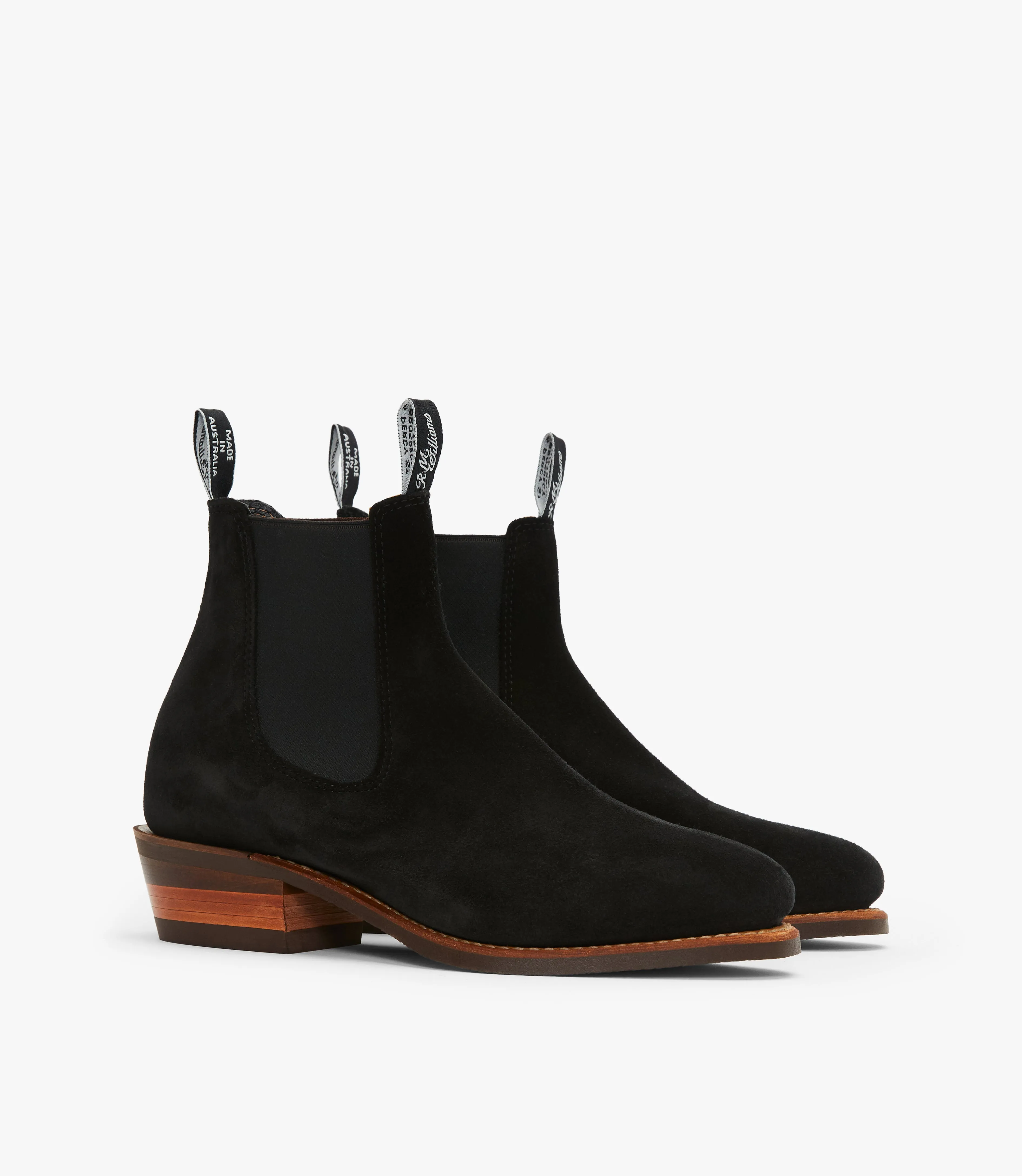 R.M.Williams - Comfort Lady Yearling - Suede - Raw Edge - Black