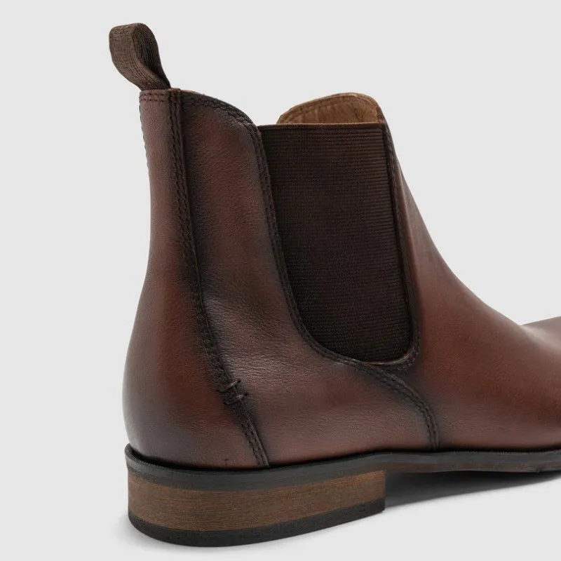 Rodd & Gunn Kingsview Road Mens Leather Chelsea Boot - Cognac