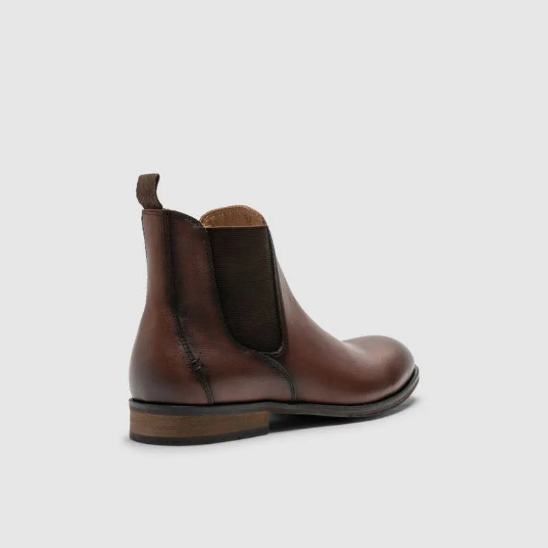 Rodd & Gunn Kingsview Road Mens Leather Chelsea Boot - Cognac