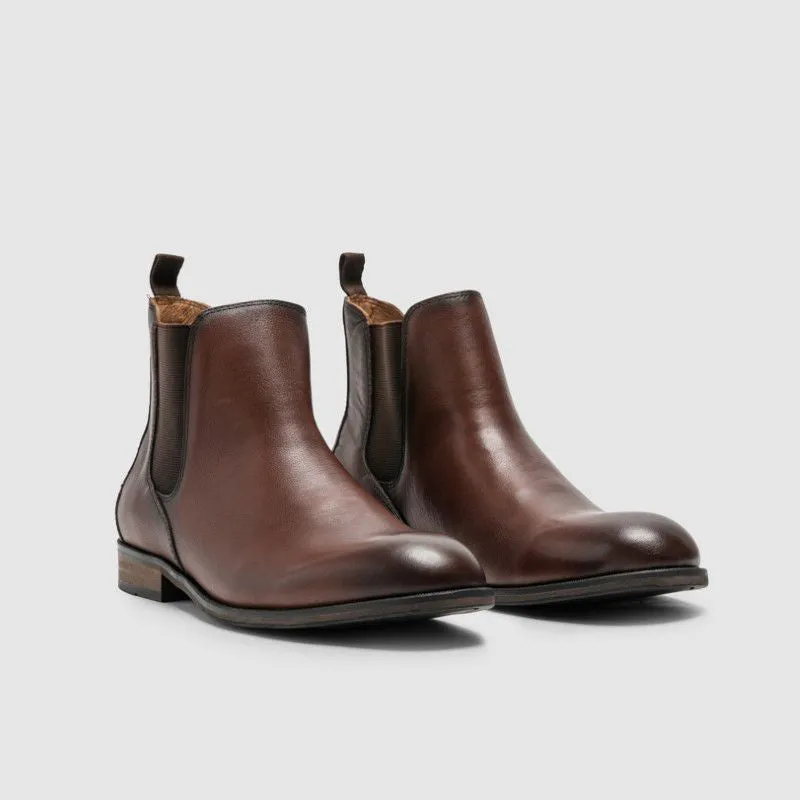 Rodd & Gunn Kingsview Road Mens Leather Chelsea Boot - Cognac