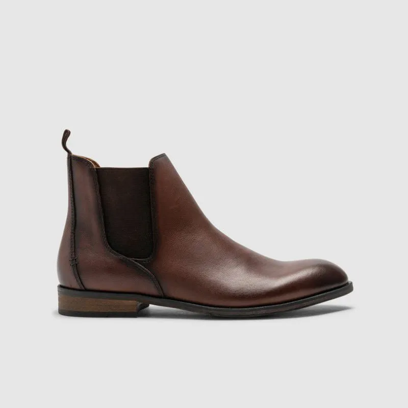 Rodd & Gunn Kingsview Road Mens Leather Chelsea Boot - Cognac