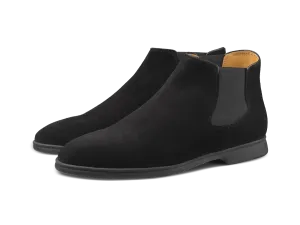 Rover Boots in Black Glove Suede Dark Sole