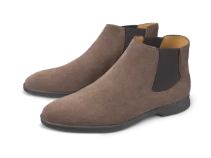 Rover Boots in Deep Taupe Glove Suede Dark Sole