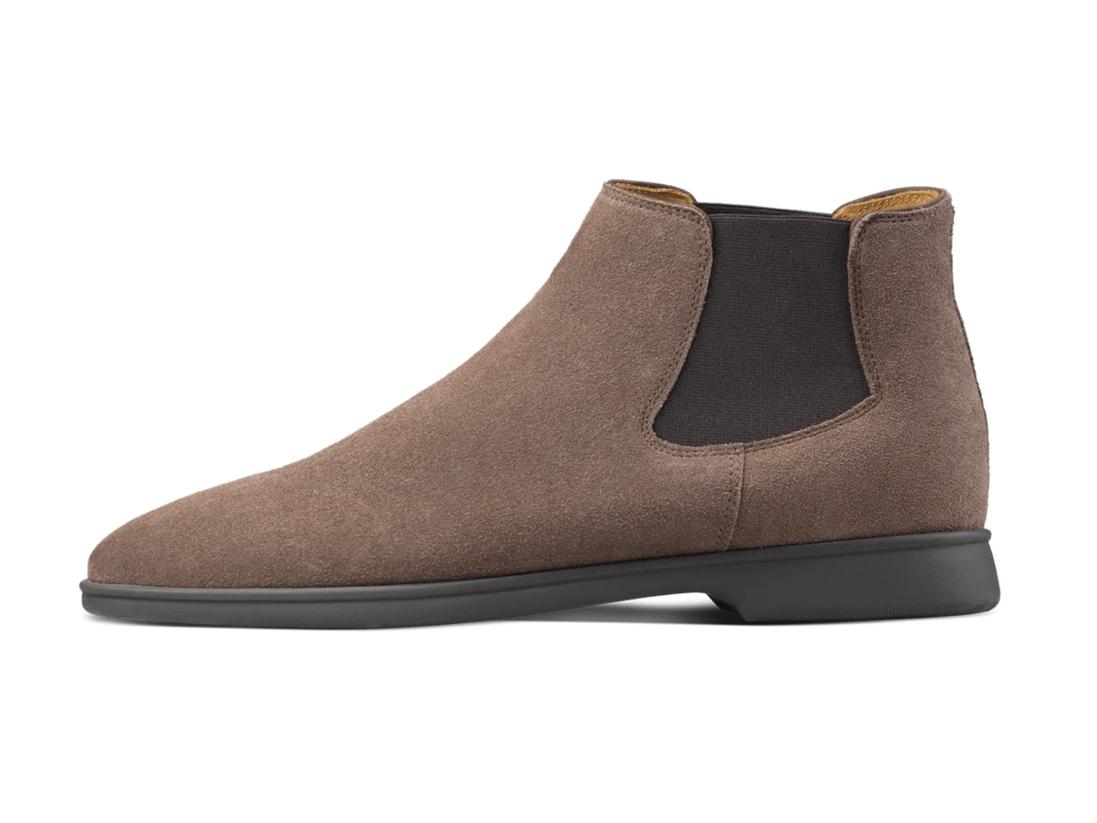 Rover Boots in Deep Taupe Glove Suede Dark Sole