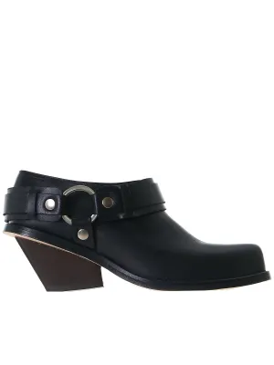 Sculpted Buckle Heels (SS17-501-SABOT-BLACK)