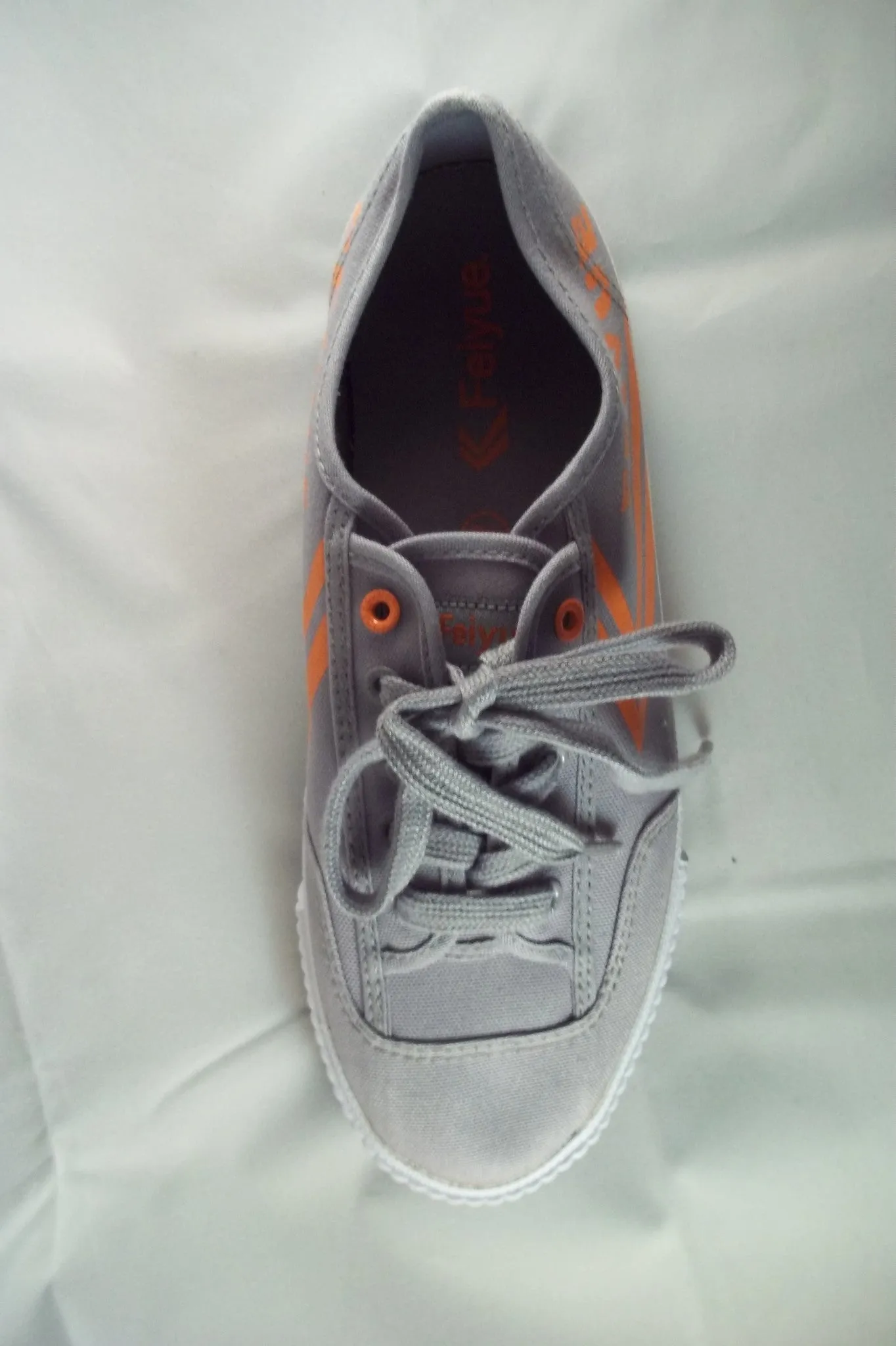 Shaolin Grey and Orange DaFu Chinese Feiyue Shoes