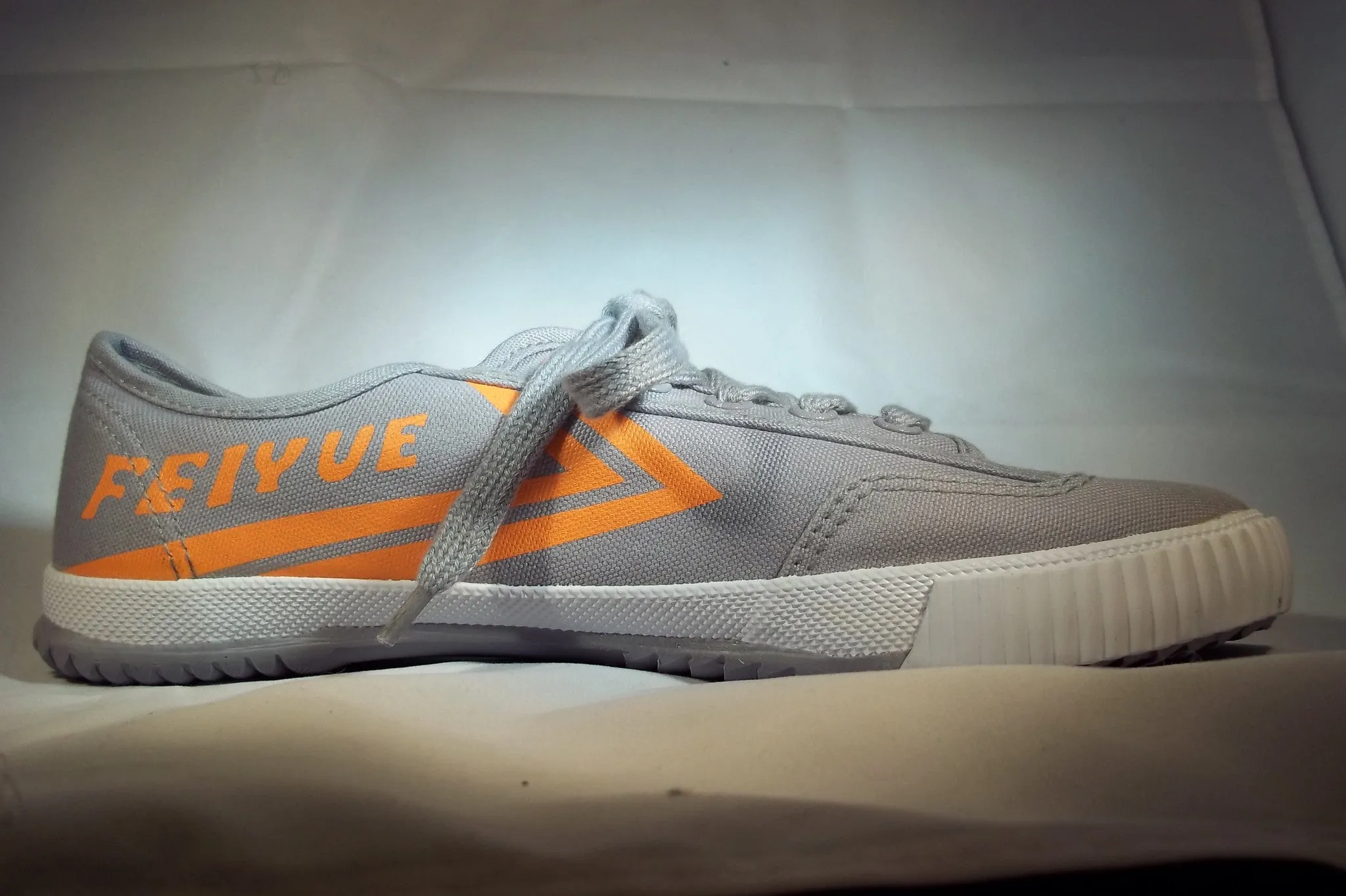 Shaolin Grey and Orange DaFu Chinese Feiyue Shoes