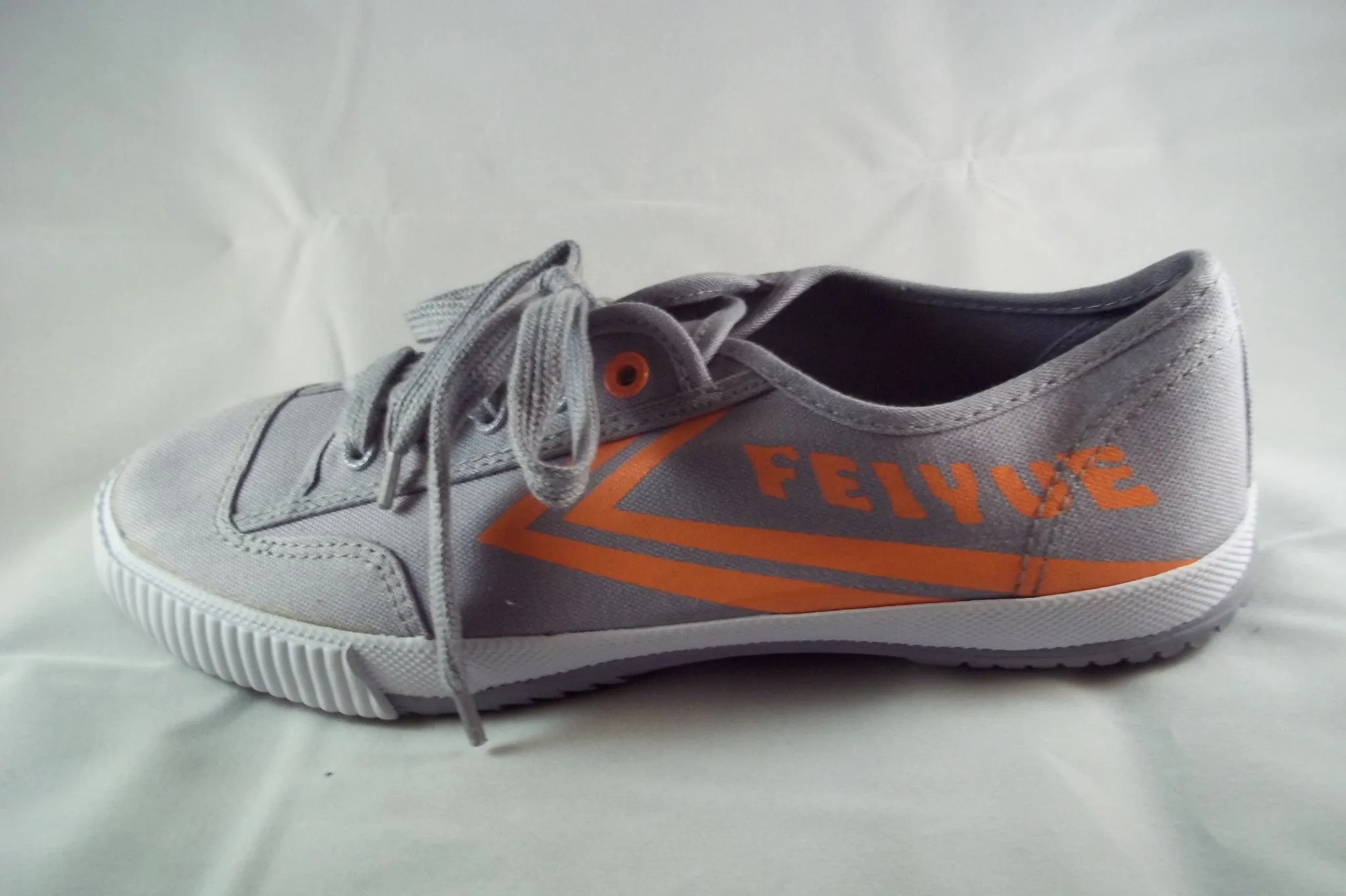 Shaolin Grey and Orange DaFu Chinese Feiyue Shoes