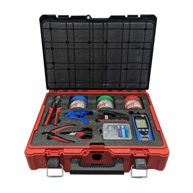 SIMPLY45 S45-PSKMP1: Milwaukee Tool Case w/ Simply45 Customized Foam Insert & Category Cable Termination Kit