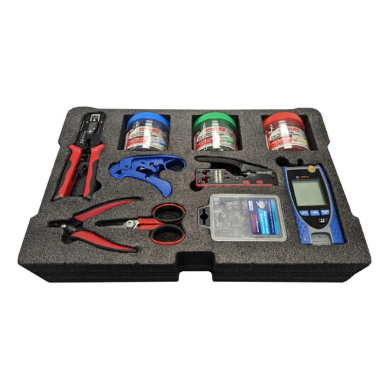 SIMPLY45 S45-PSKMP1: Milwaukee Tool Case w/ Simply45 Customized Foam Insert & Category Cable Termination Kit