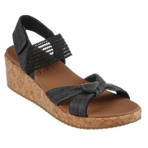 Skechers Womens Arch Fit Beverlee Juliet Wedge Sandal  Black