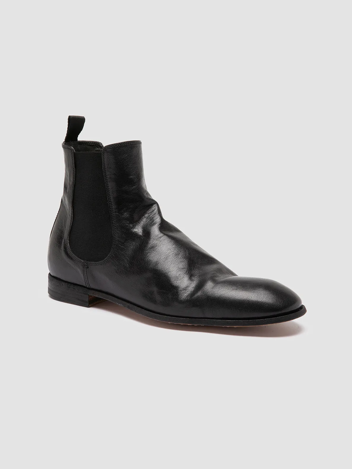 SOLITUDE 004 - Black Leather Chelsea Boots