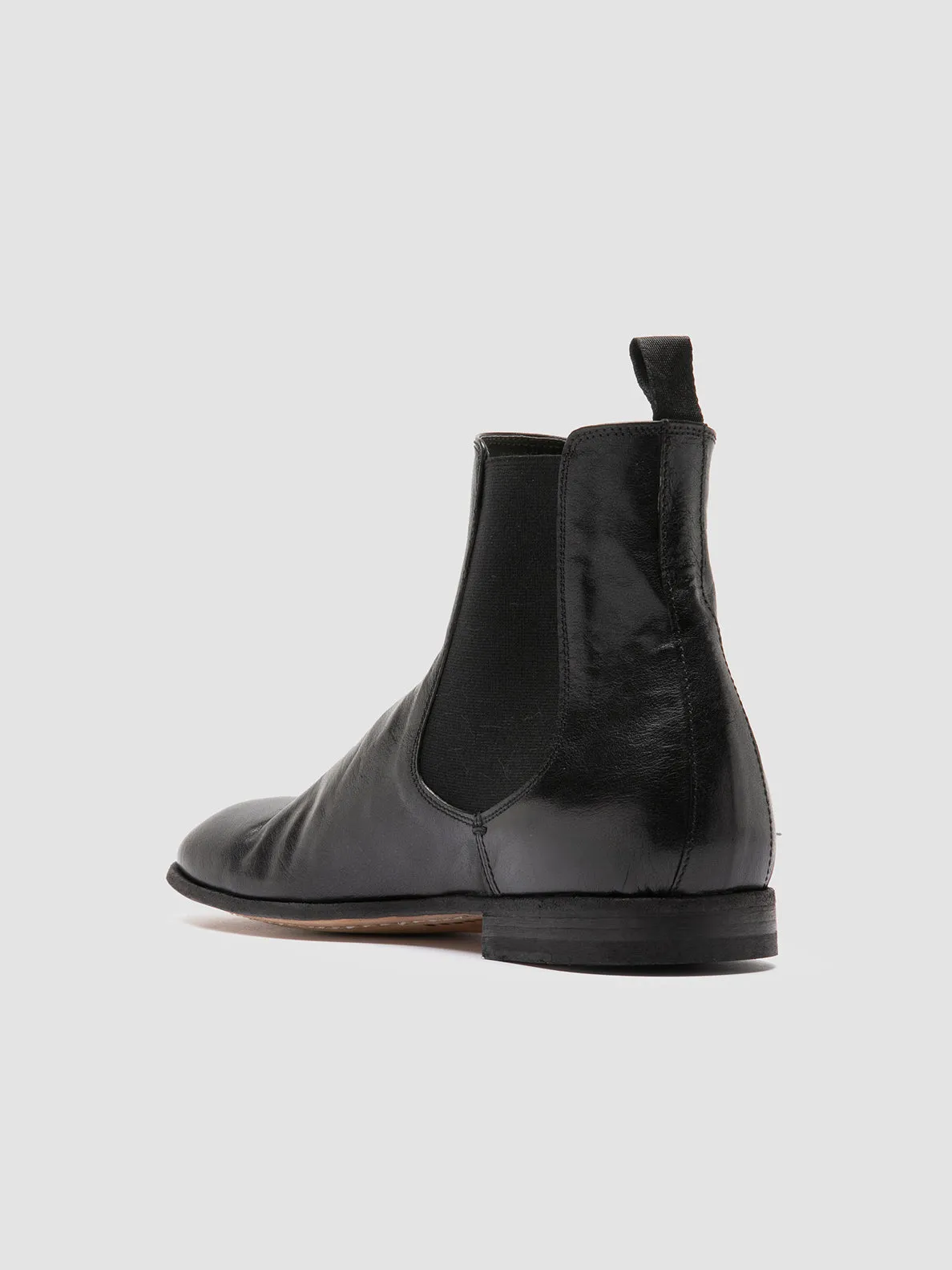 SOLITUDE 004 - Black Leather Chelsea Boots