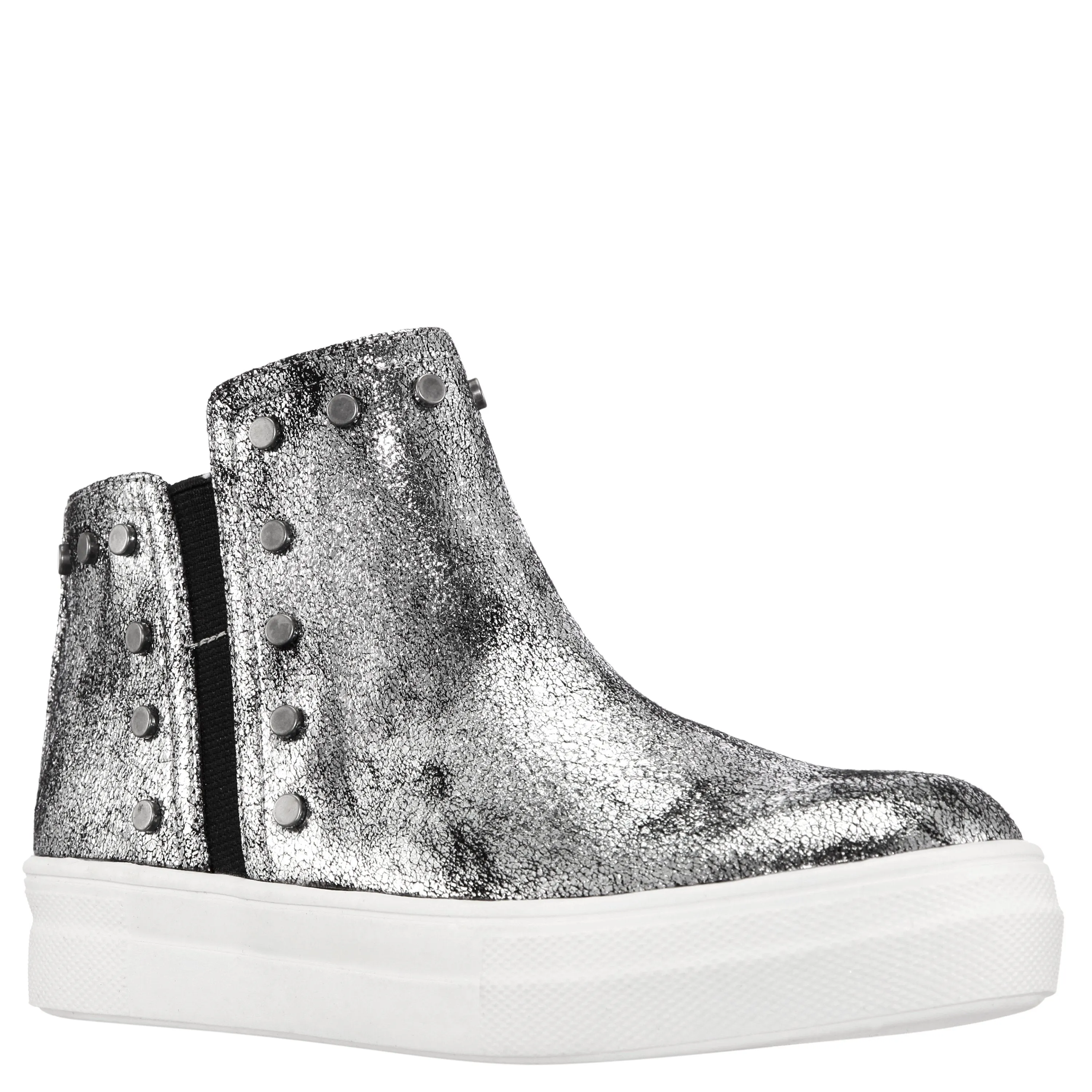 Studded Metallic Hightop Sneaker