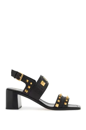 Studded Square-Heel Sandals