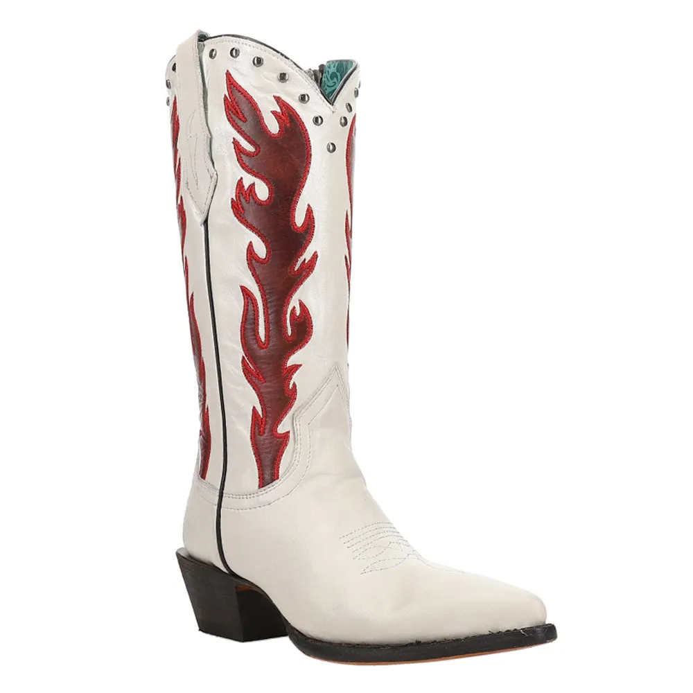 Tall Embroidered Studded Pointed Toe Cowboy Boots