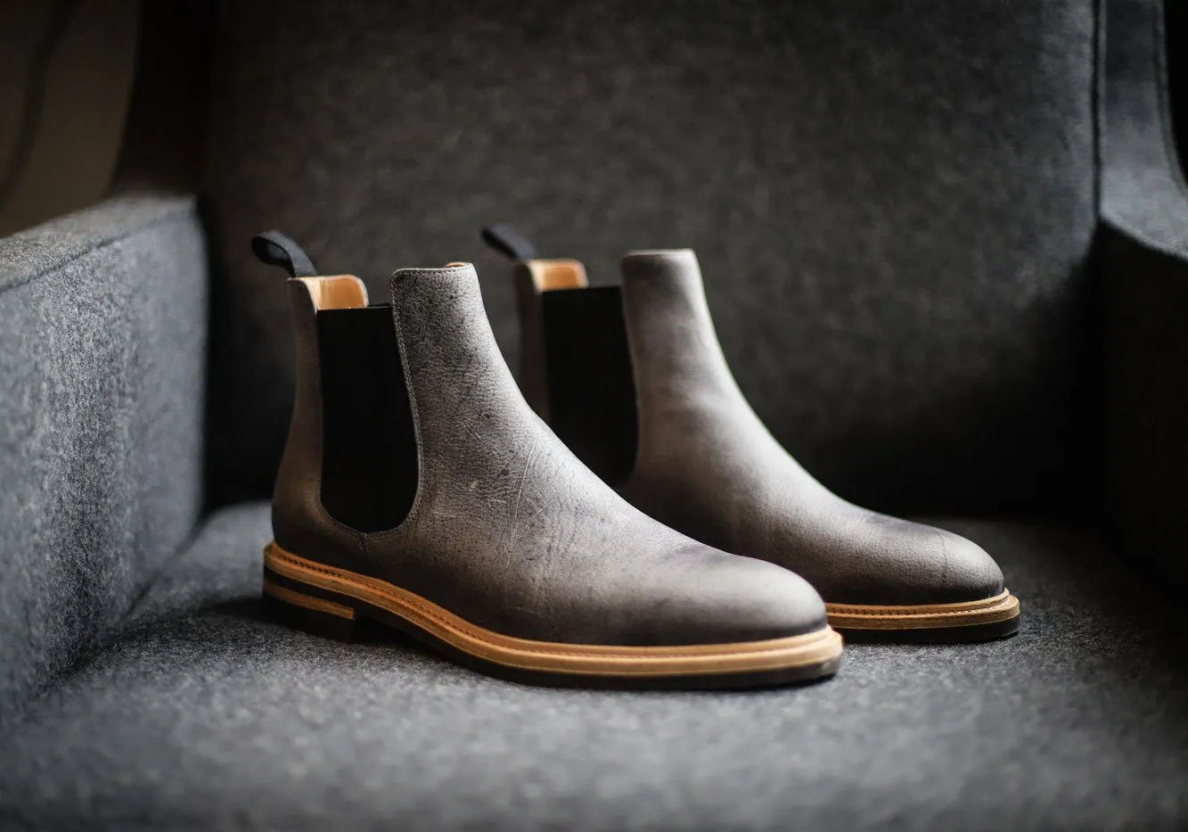 Tangier Gray Kingstowne Kudu Leather Boot