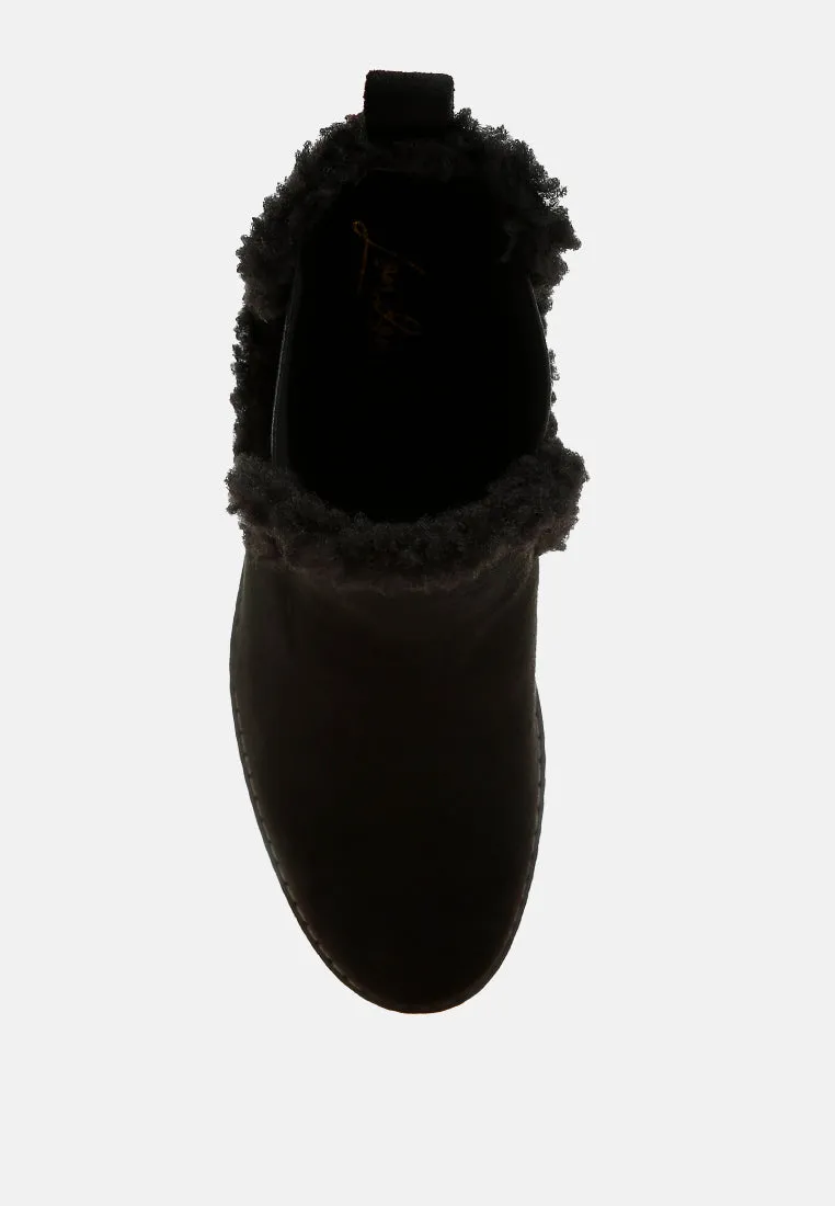 Thunderhoof Faux Fur Lined Chelsea Boots