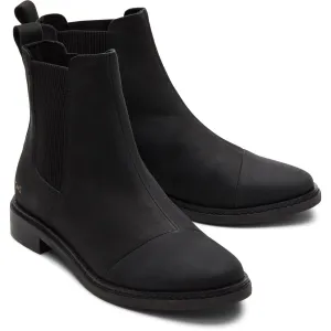 TOMS Charlie Leather Women's Black Boots