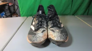 Used ADIDAS Shoe Size YOUTH 4 Black/White Shoes/Cleats