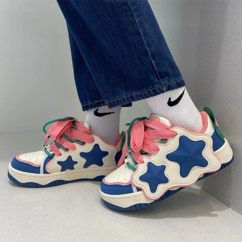 Velcro Star Color Block Sneakers