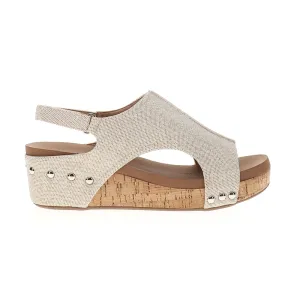 Volta II Metallic Studded Wedge Sandals