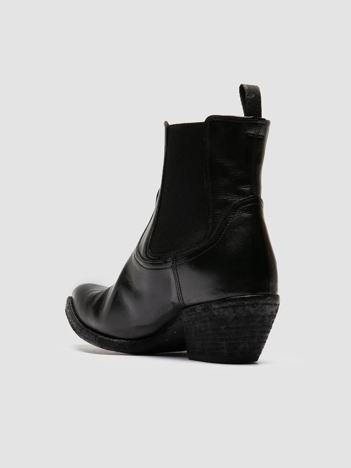 WANDA DD 102 - Black Leather Chelsea Boots