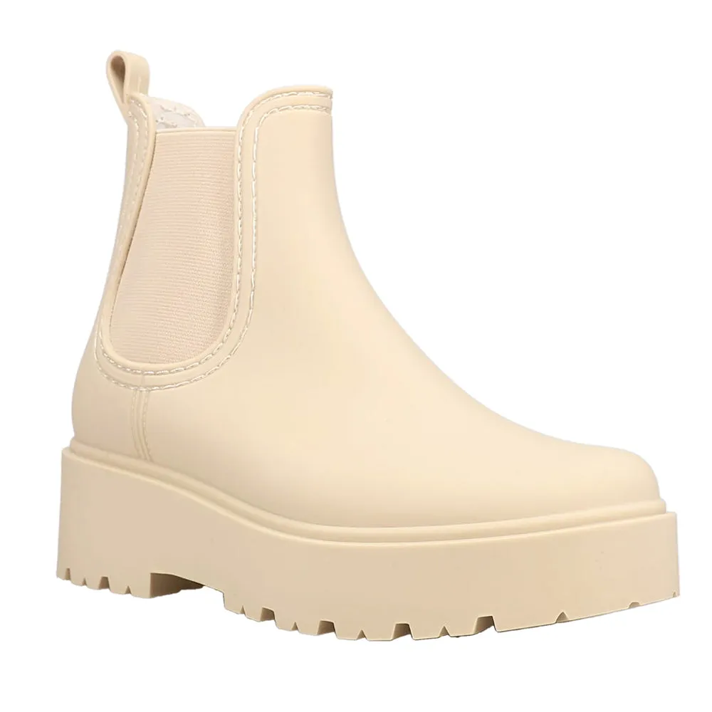 Winnie Chelsea Platform Round Toe Boots