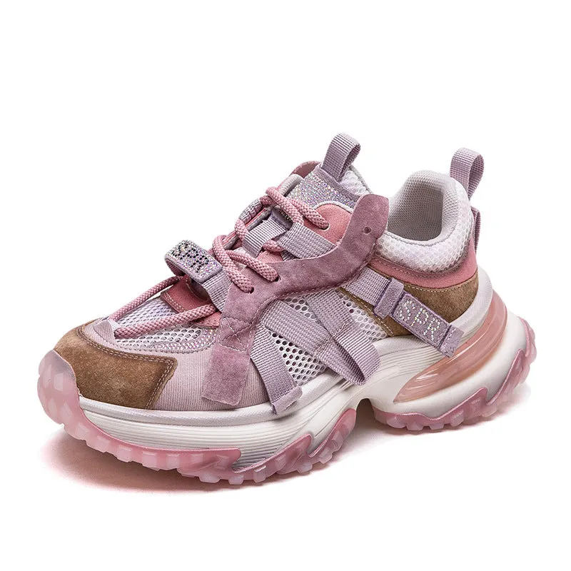 Women Fashion Breathable Casual Chunky Platform Sneakers