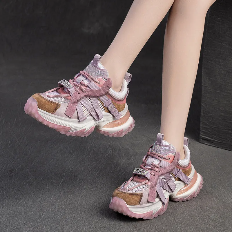 Women Fashion Breathable Casual Chunky Platform Sneakers