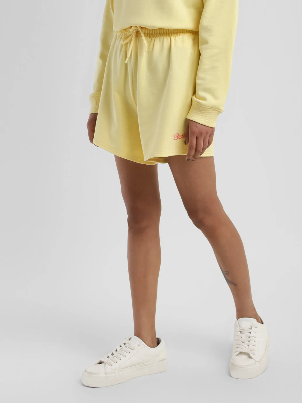 Women's Mid Rise Yellow Regular Fit Shorts