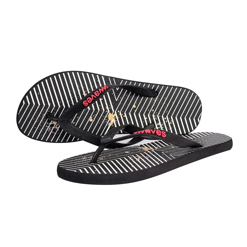 Women's Natural Rubber Flip Flops - Geometric