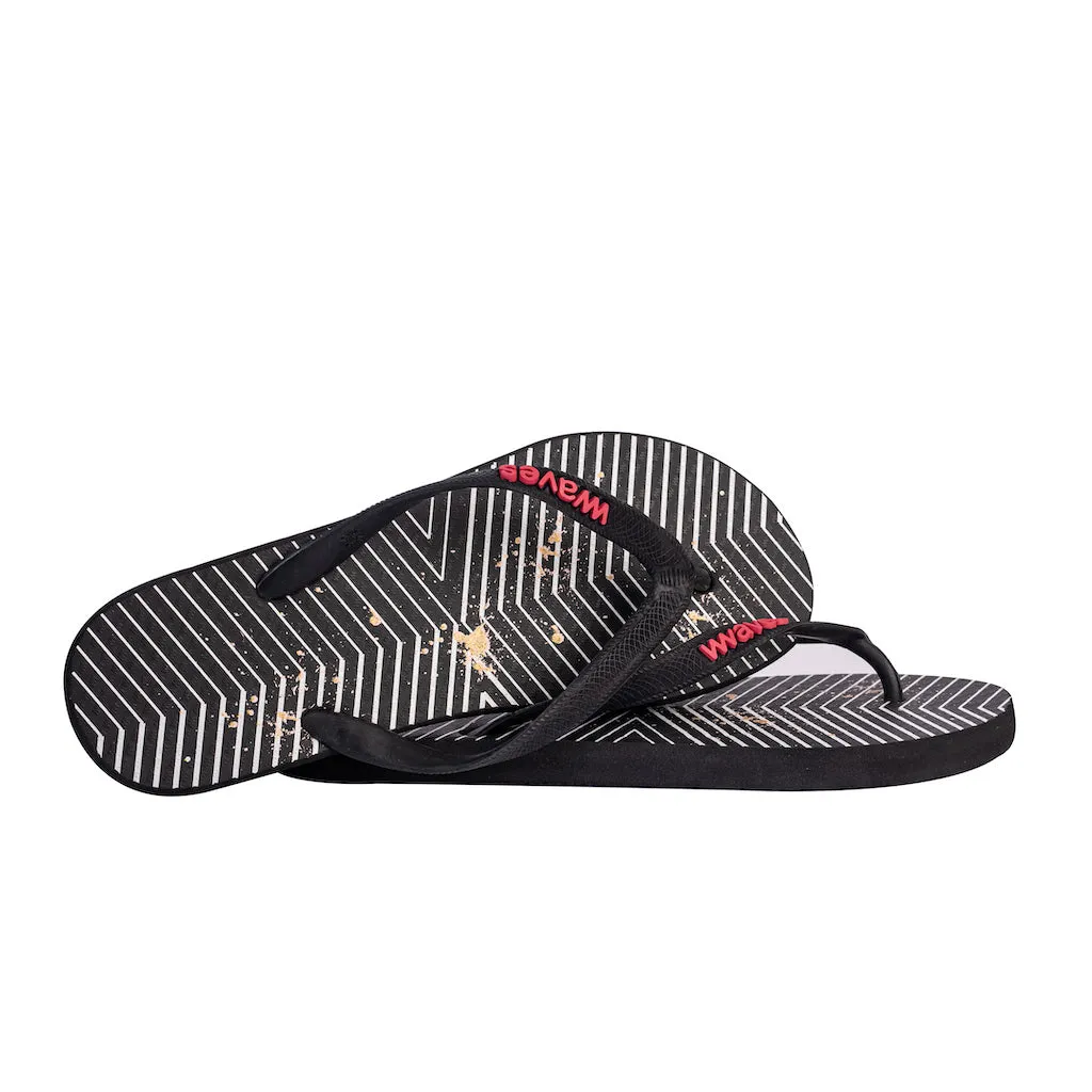 Women's Natural Rubber Flip Flops - Geometric