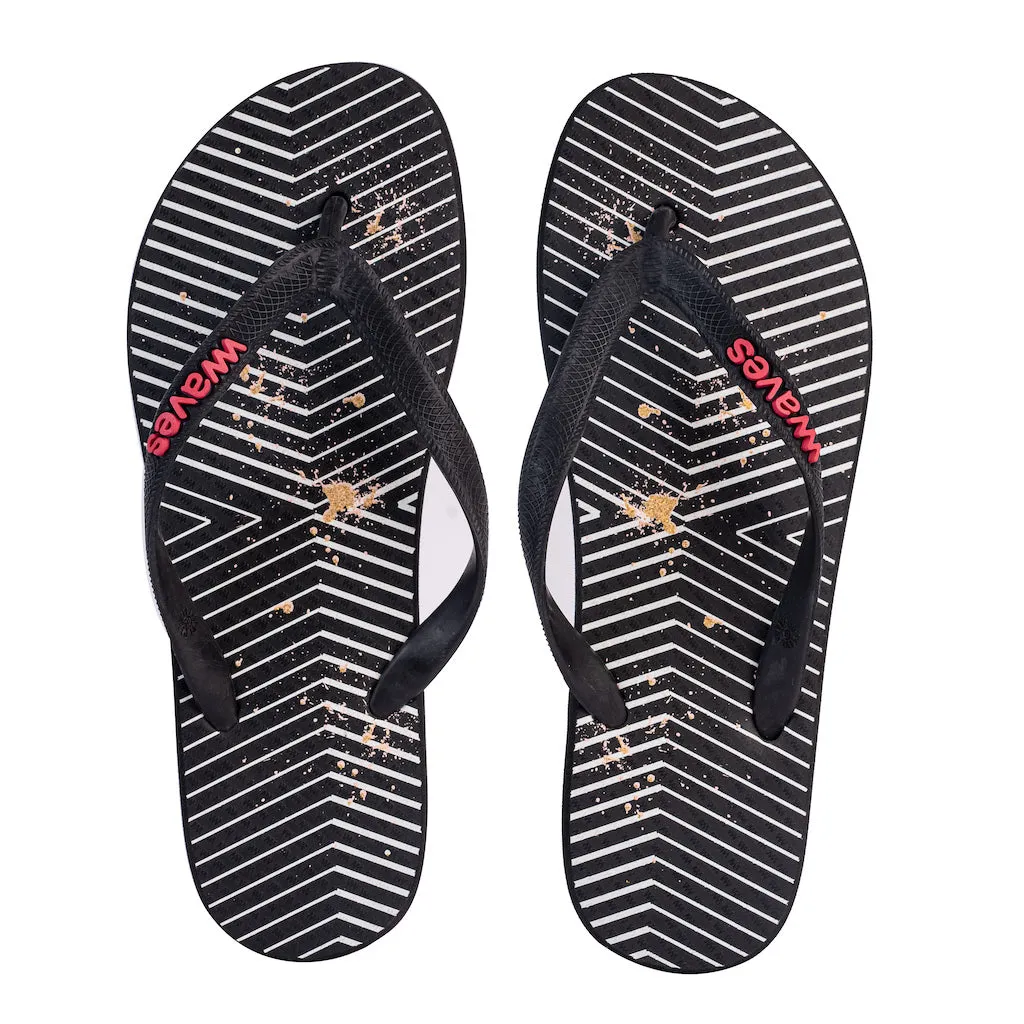 Women's Natural Rubber Flip Flops - Geometric