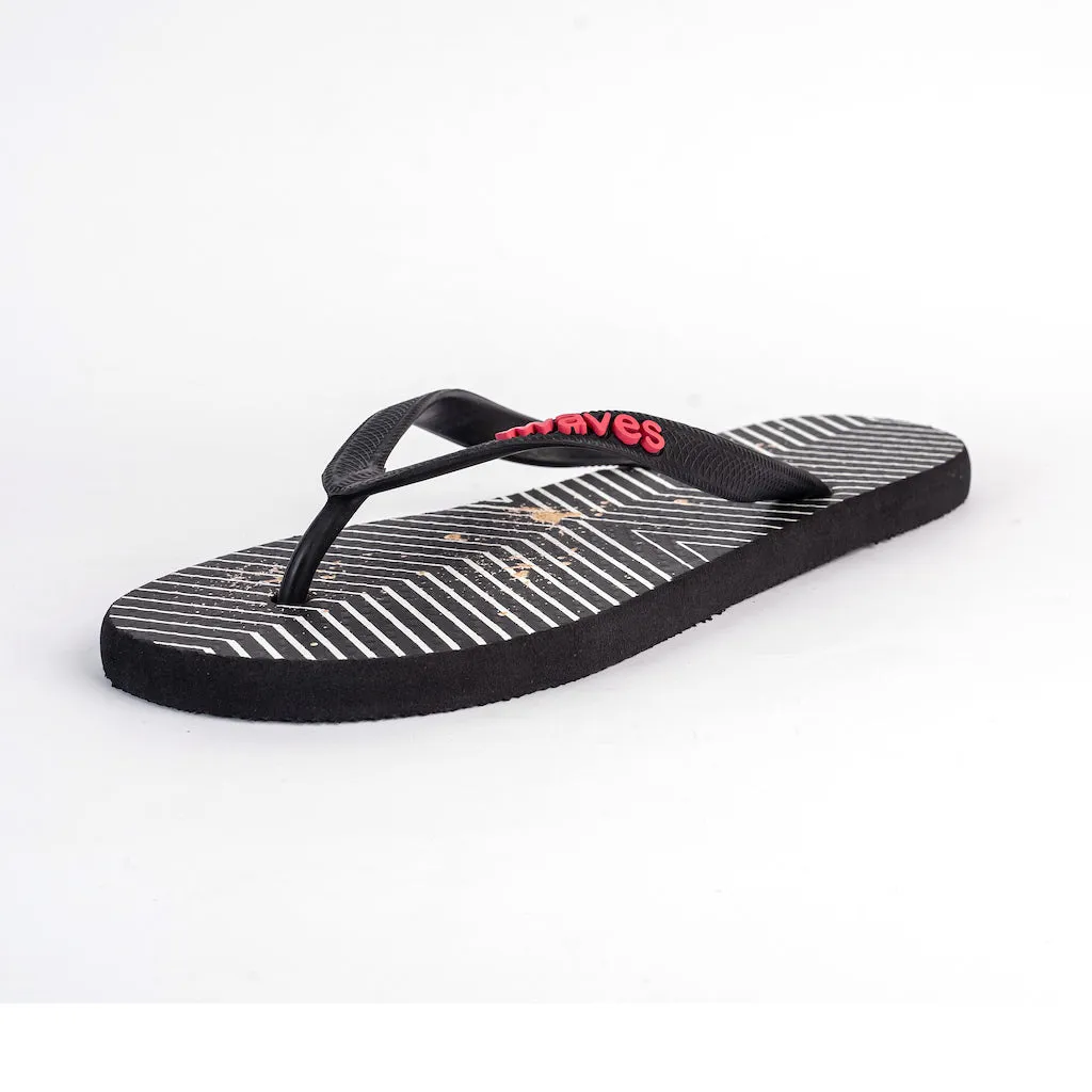 Women's Natural Rubber Flip Flops - Geometric