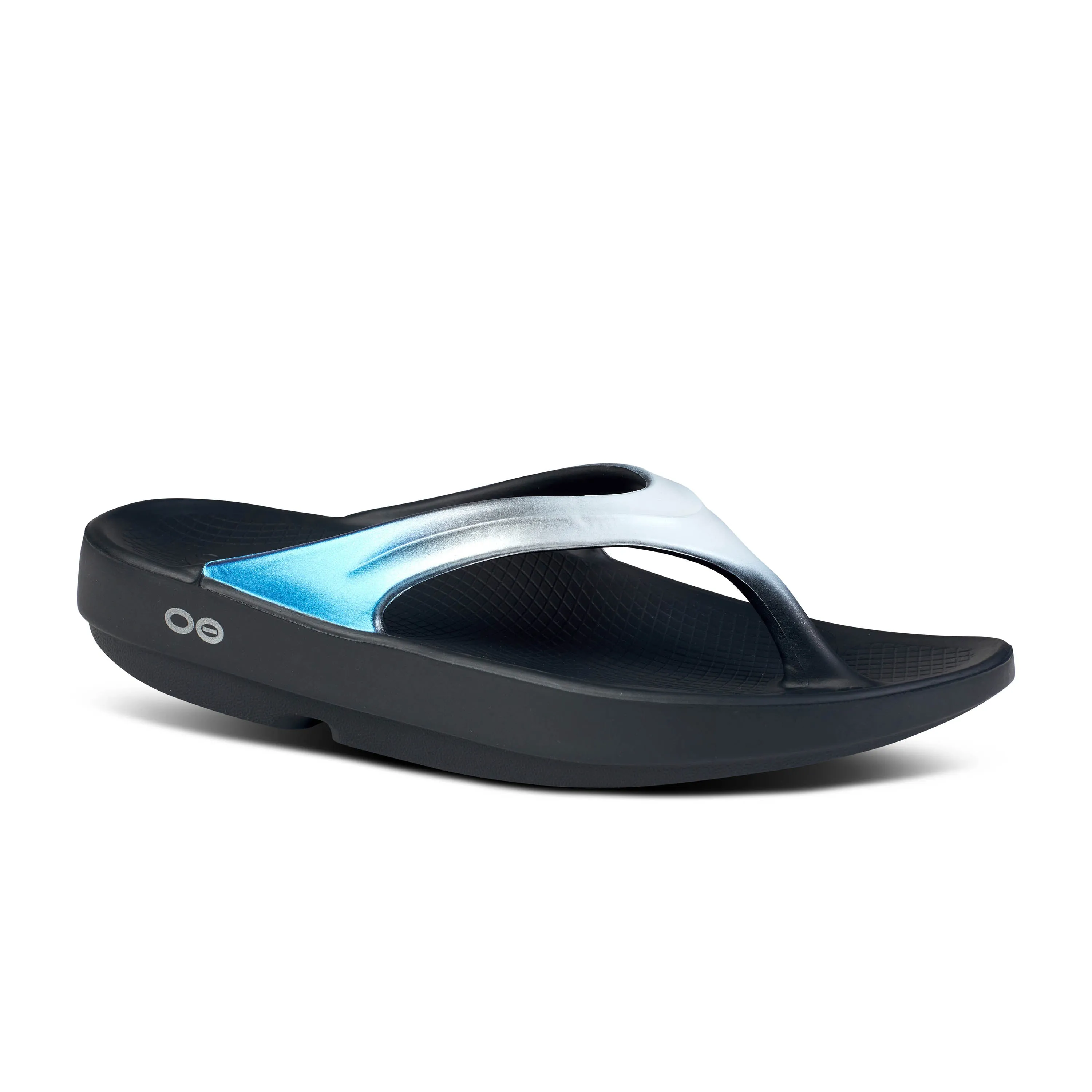 Women's Oofos OOlala Luxe Sandal 1401BLKFRST Color:  Frost