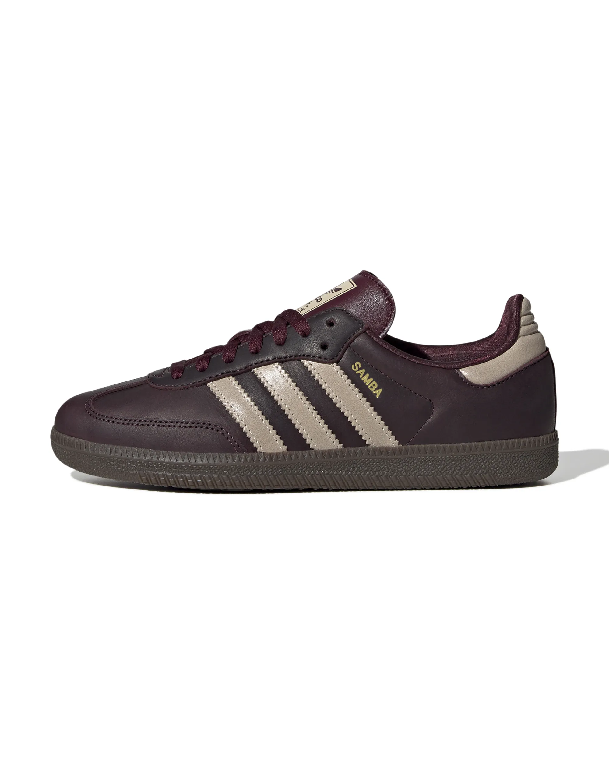 Womens Samba OG  - Maroon / Crystal Sand / Gold Metallic