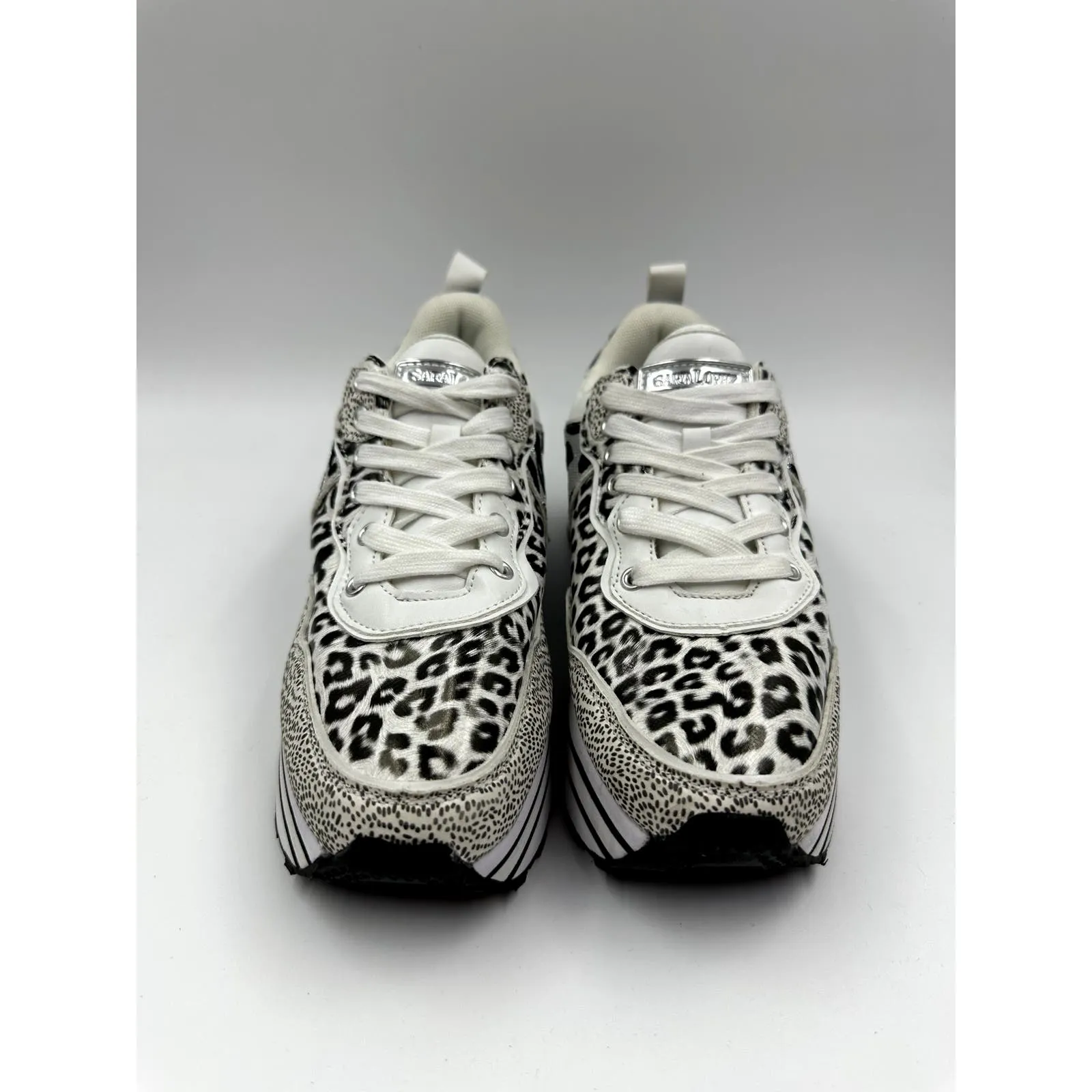 Women's Size 6, Chunky Leopard Print Casual Sneakers w/ Thick Cushy Sole