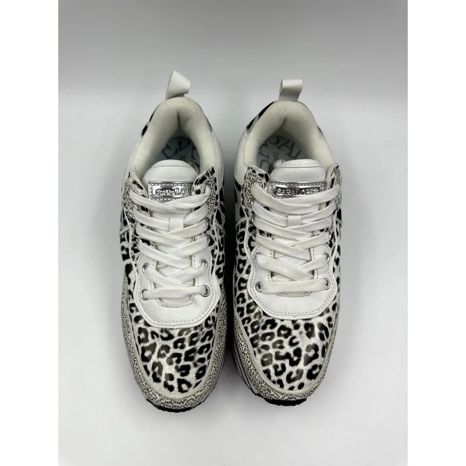 Women's Size 6, Chunky Leopard Print Casual Sneakers w/ Thick Cushy Sole