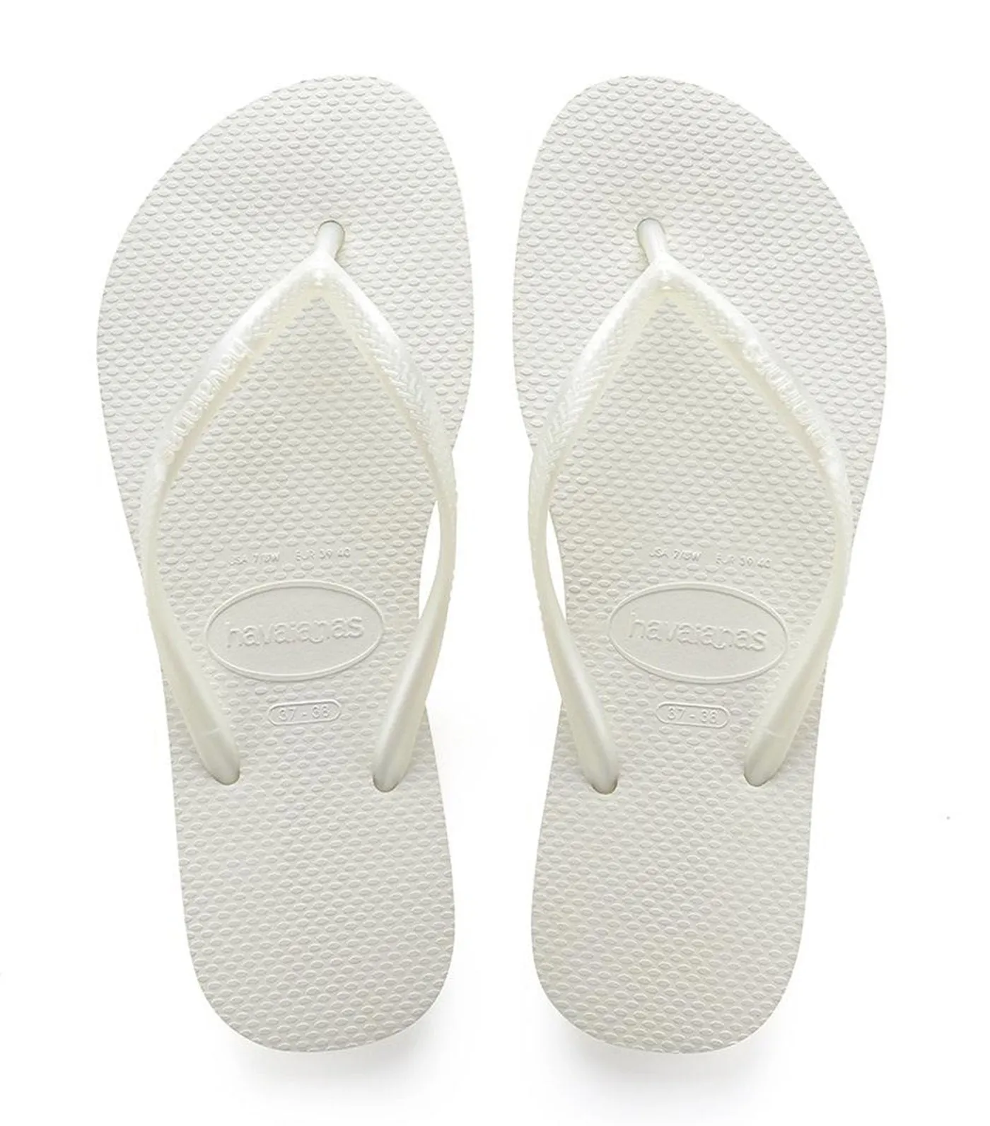 Women's Slim Flip Flops - White