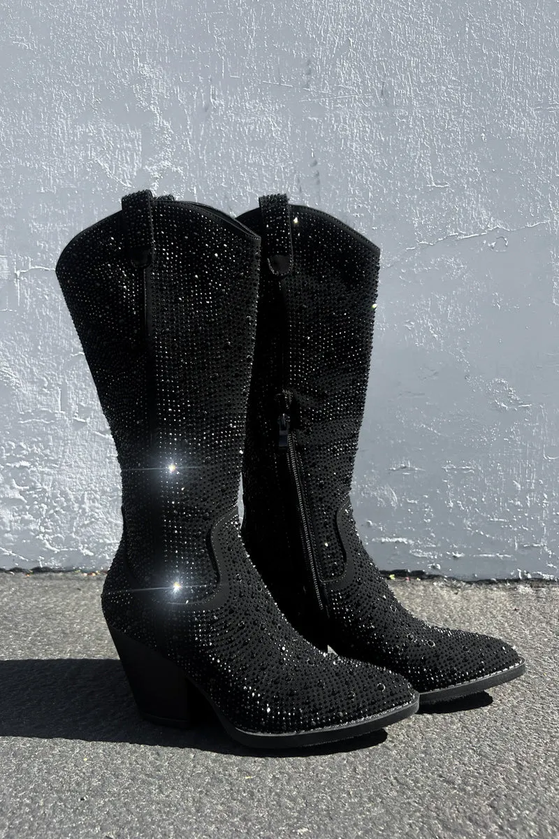 Zera Rhinestone Western Boots