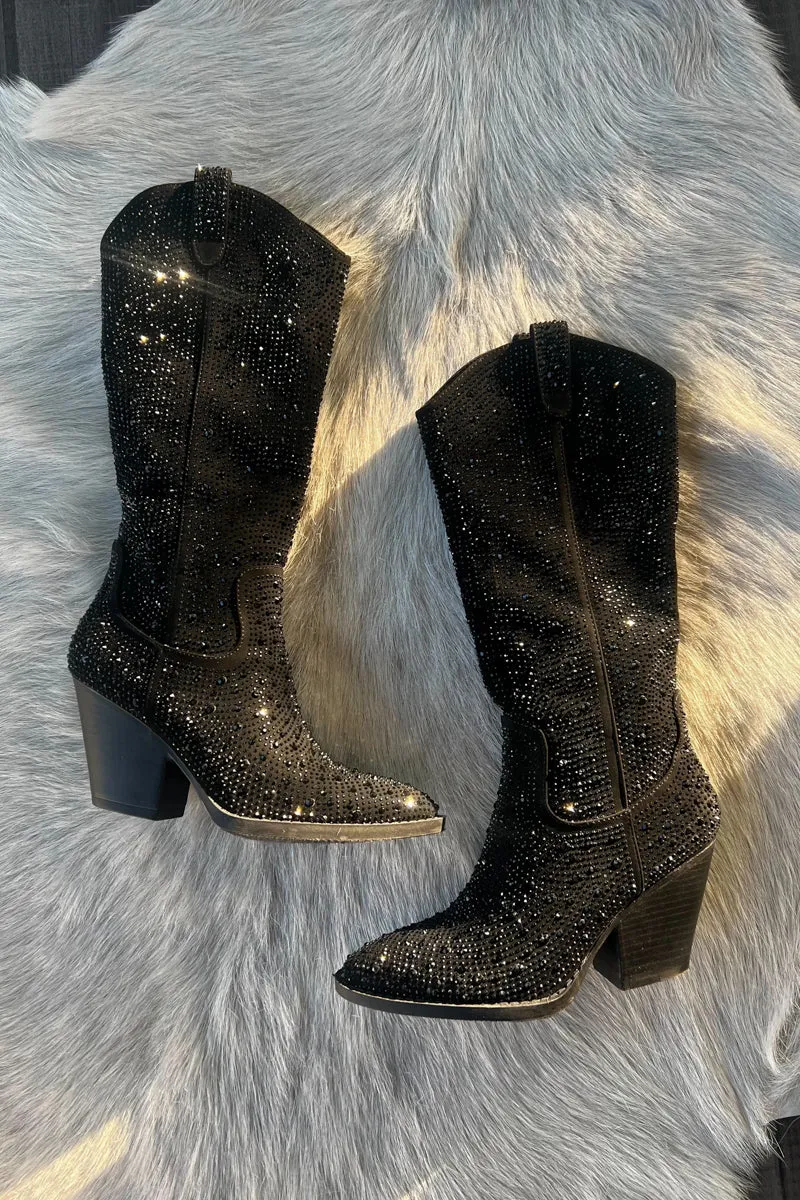 Zera Rhinestone Western Boots